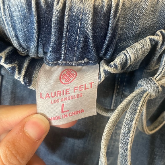 Laurie Felt Daisy Denim Jogger Pants- Indigo Washes - Picture 7 of 11